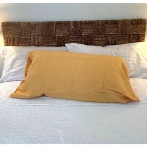 Cotton of the Nile 100% Linen Pillowcase King Golden Yellow Made in Egypt